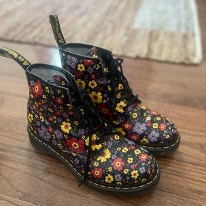 Floral Pascal Dr Martens ankle boots